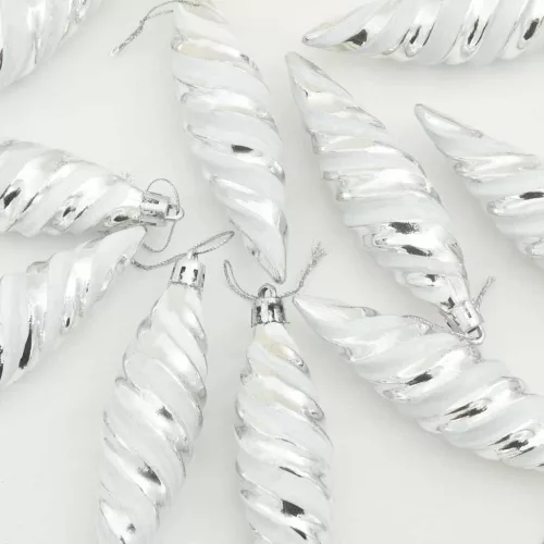  Karácsonyfa díszítés 40 pcs Ezüst