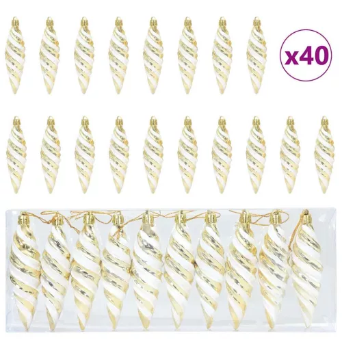  Karácsonyfa díszítés 40 pcs Arany