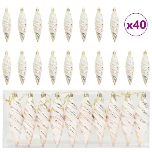  Karácsonyfa díszítés 40 pcs pezsgőszín