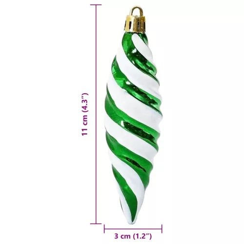 Karácsonyfa díszítés 40 pcs Zöld