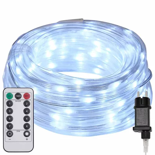  Kötél világítás 2400 LED-del Hideg Fehér 100 m PVC