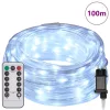  Kötél világítás 2400 LED-del Hideg Fehér 100 m PVC