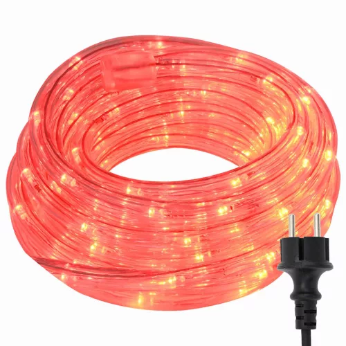  Kötél világítás 2400 LED-del Piros 100 m PVC