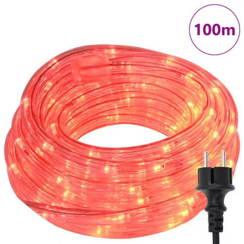  Kötél világítás 2400 LED-del Piros 100 m PVC