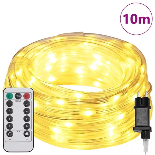  Kötél világítás 240 LED-del Meleg fehér 10 m PVC