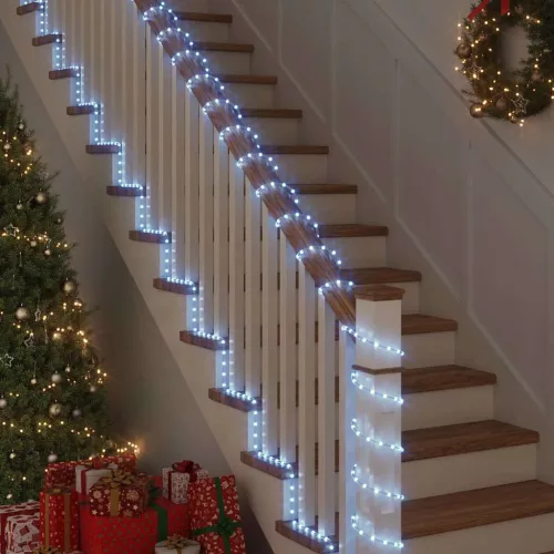  Kötél világítás 120 LED-del Hideg Fehér 5 m PVC