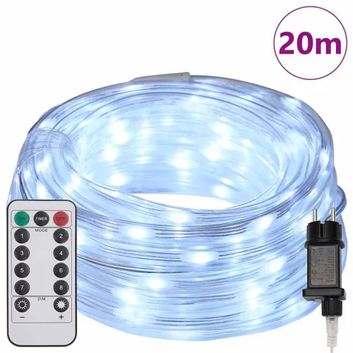  Kötél világítás 480 LED-del Hideg Fehér 20 m PVC