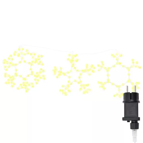  Karácsonyi Hópehely 252 LED-del Meleg fehér 45 x 38 cm PVC