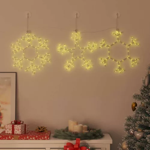  Karácsonyi Hópehely 252 LED-del Meleg fehér 45 x 38 cm PVC