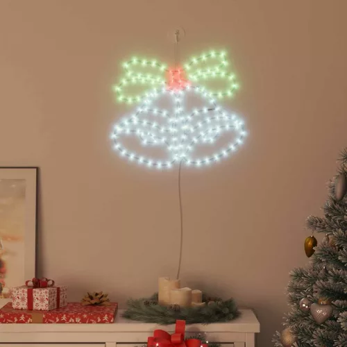  Karácsonyi Harang 144 LED-del Sokszínű 56 x 46 cm PVC