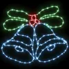  Karácsonyi Harang 144 LED-del Sokszínű 56 x 46 cm PVC