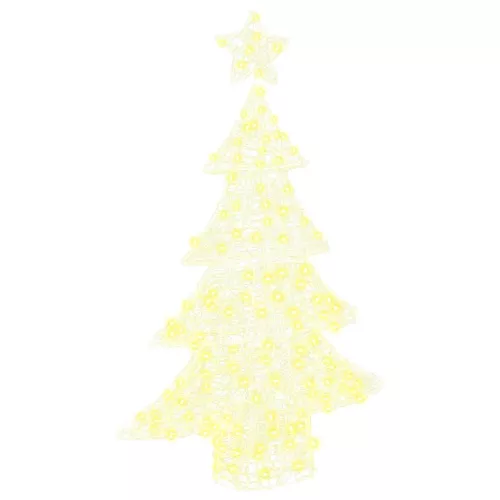  Karácsonyfa 100 LED-del Meleg fehér 120 cm Akril