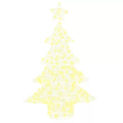  Karácsonyfa 100 LED-del Meleg fehér 120 cm Akril