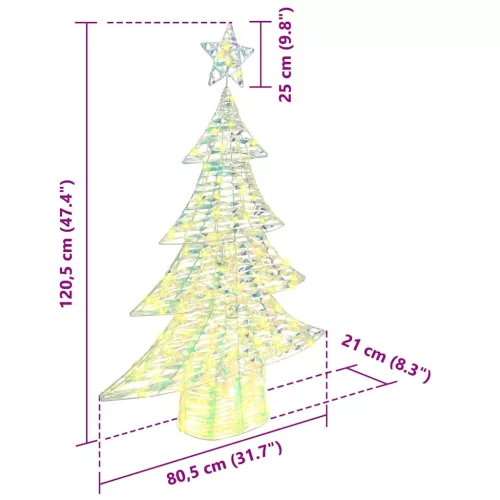  Karácsonyfa 120 LED-del Meleg fehér 120 cm PET