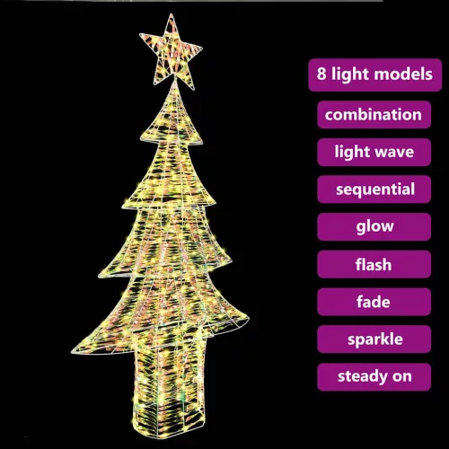  Karácsonyfa 240 LED-del Meleg fehér 180 cm PET