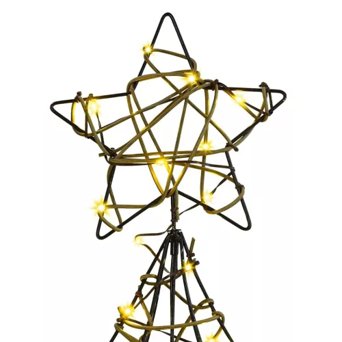  Karácsonyfa 120 LED-del Meleg fehér 120 cm Rattan