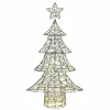  Karácsonyfa 160 LED-del Meleg fehér 150 cm Rattan