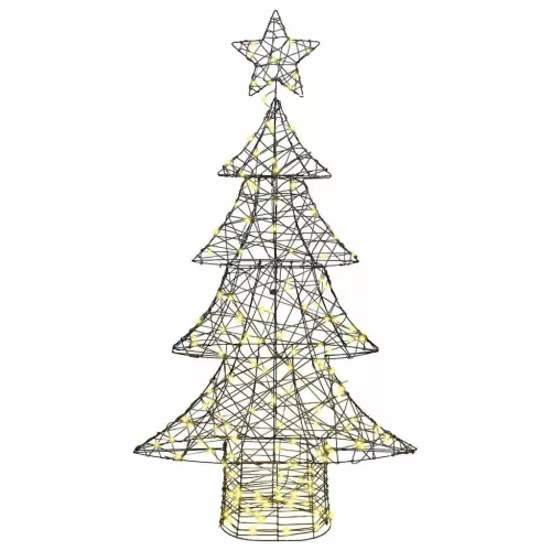  Karácsonyfa 160 LED-del Meleg fehér 150 cm Rattan