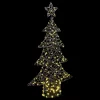  Karácsonyfa 160 LED-del Meleg fehér 150 cm Rattan