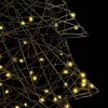  Karácsonyfa 160 LED-del Meleg fehér 150 cm Rattan