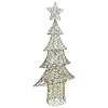  Karácsonyfa 240 LED-del Meleg fehér 180 cm Rattan