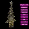  Karácsonyfa 240 LED-del Meleg fehér 180 cm Rattan