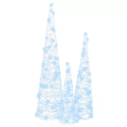  Karácsonyfa 3 pcs Hideg feher 40 cm 60 cm 80 cm Akril