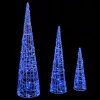  Karácsonyfa 90 LED-del 3 pcs Kék 40 cm 60 cm 80 cm Akril