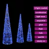  Karácsonyfa 90 LED-del 3 pcs Kék 40 cm 60 cm 80 cm Akril