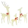  Rénszarvas család 3 pcs Meleg fehér 67 x 26 x 127 cm PET