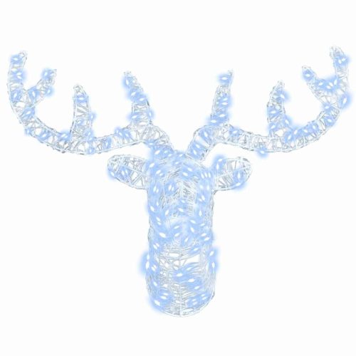  Rénszarvas fej Hideg feher 60 cm Akril