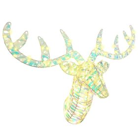  Rénszarvas húzta szán Meleg fehér 60 cm PET