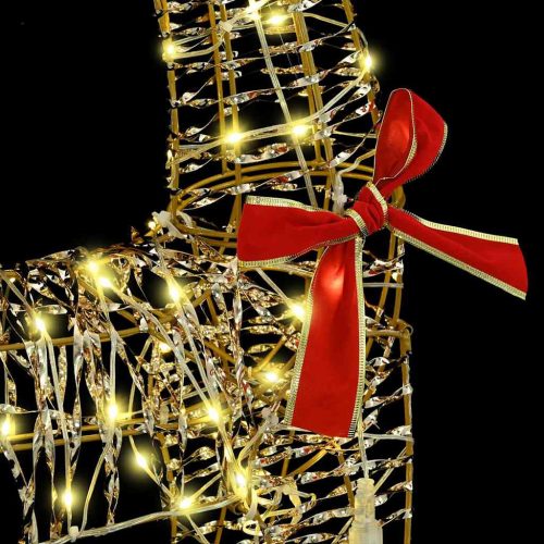  Rénszarvas húzta szán Meleg fehér 120 cm 55 cm PET