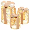  Ajándékdoboz Dekoráció 3 pcs Meleg fehér 12 cm 15 cm 20 cm PET