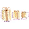  Ajándékdoboz Dekoráció 3 pcs Meleg fehér 12 cm 15 cm 20 cm PET