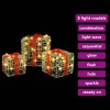  Ajándékdoboz 60 LED-del 3 pcs Meleg fehér 20 x 20 x 20 cm Akril