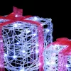  Ajándékdoboz 60 LED-del 3 pcs Hideg feher 20 x 20 x 20 cm Akril