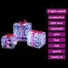  Ajándékdoboz 60 LED-del 3 pcs Hideg feher 20 x 20 x 20 cm Akril