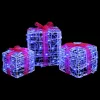  Ajándékdoboz 60 LED-del 3 pcs Kék 20 x 20 x 20 cm Akril