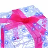  Ajándékdoboz 60 LED-del 3 pcs Kék 20 x 20 x 20 cm Akril