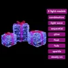  Ajándékdoboz 60 LED-del 3 pcs Kék 20 x 20 x 20 cm Akril