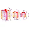  Ajándékdoboz 60 LED-del 3 pcs Sokszínű 20 x 20 x 20 cm Akril