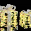  Ajándékdoboz 60 LED-del 3 pcs Meleg fehér 20 x 20 x 20 cm PET