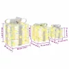  Ajándékdoboz 60 LED-del 3 pcs Meleg fehér 20 x 20 x 20 cm PET