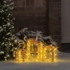  Ajándékdoboz 60 LED-del 3 pcs Meleg fehér 20 x 20 x 20 cm PET