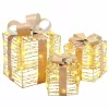  Ajándékdoboz 60 LED-del 3 pcs Meleg fehér 20 x 20 x 20 cm PET