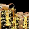  Ajándékdoboz 60 LED-del 3 pcs Meleg fehér 20 x 20 x 20 cm PET