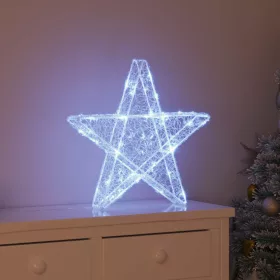  3D Csillag 50 LED-del Hideg feher 55 x 53.5 x 10 cm Akril