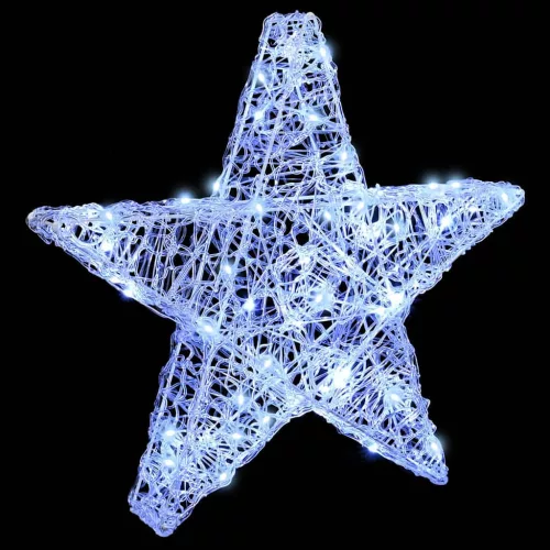  3D Csillag 50 LED-del Hideg feher 55 x 53.5 x 10 cm Akril