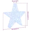  3D Csillag 50 LED-del Hideg feher 55 x 53.5 x 10 cm Akril